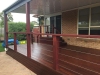 stained timber deck