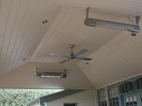 pine lined gable verandah fans heating