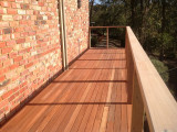 hardwood deck handrail