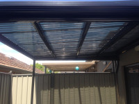 steel flat roof verandah polycarbonate